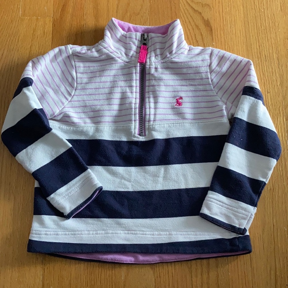 EUC Joules Girls Size 5 1/4 Zip Sweatshirt